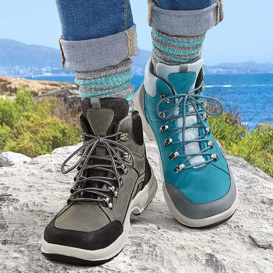 Idealsko Anti-Blister Hiking Socks Grey/Aqua Wholesale