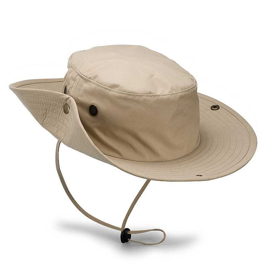 Idealsko Beige Wide Brim Bush Hat Wholesale